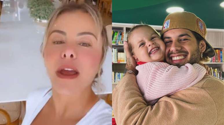 Poliana Rocha impressiona com semelhan&ccedil;a entre Z&eacute; Felipe e Maria Flor: 'Iguais'