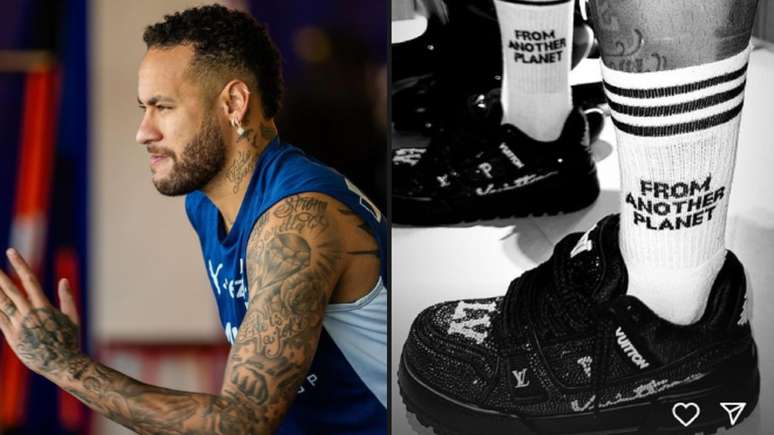 Neymar shows off luxury sneakers studded with crystals worth 40 thousand