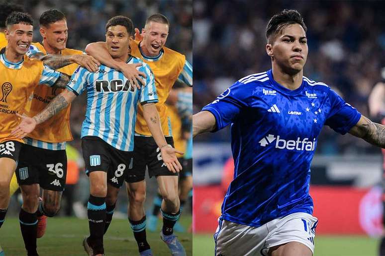 Racing e Cruzeiro, oponentes em busca da taça da Sul-Americana 2024 – Fotos: Divulgação / Racing e Gustavo Aleixo / Cruzeiro