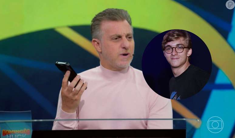Luciano Huck recebeu uma liga&ccedil;&atilde;o do filho Joaquim durante grava&ccedil;&atilde;o do 'Doming&atilde;o'.