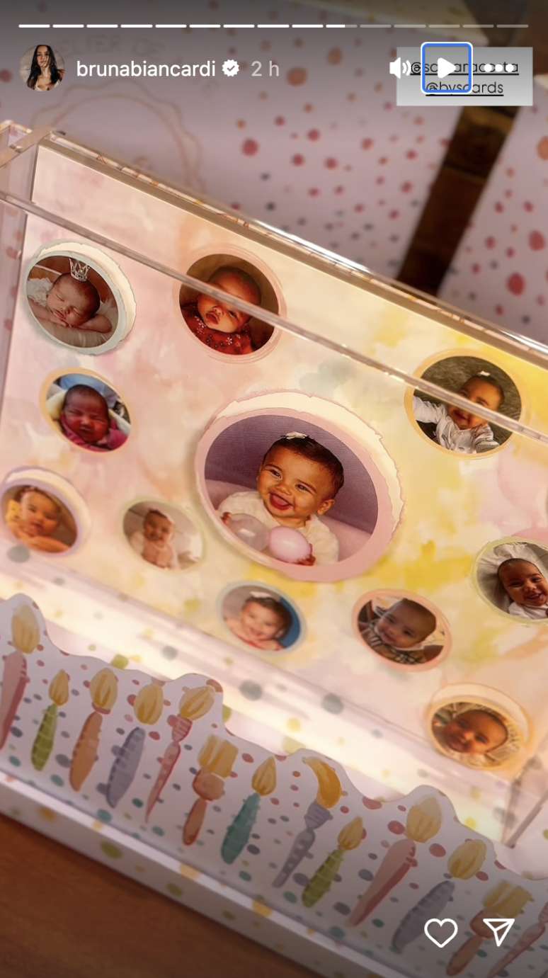 Bruna Biancardi mostra lembrancinha do anivers&aacute;rio de Mavie