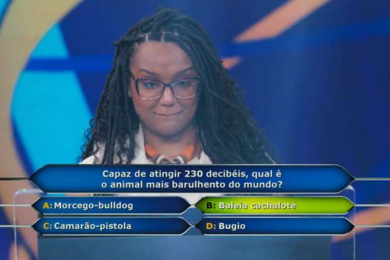 Pergunta valia prêmio de R$ 100 mil no quadro ‘Quem Quer Ser um Milionário’, no Domingão com Huck