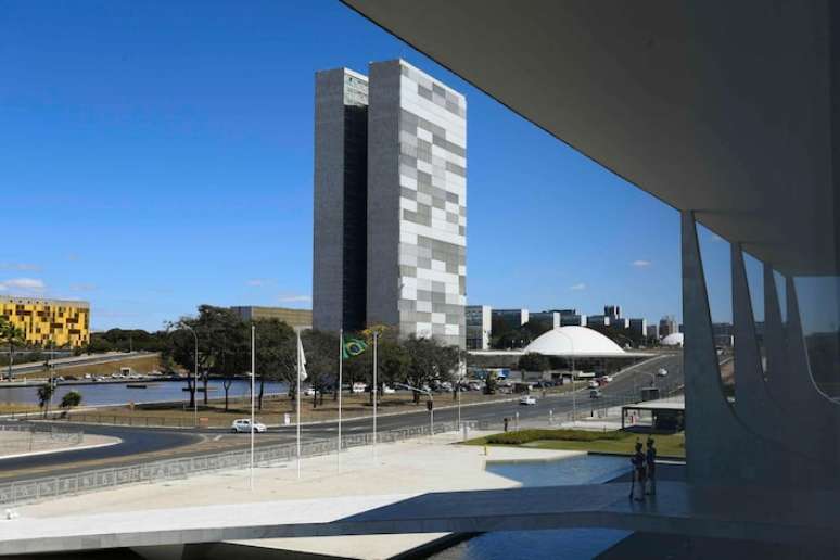 Congresso Nacional visto do Palácio do Planalto