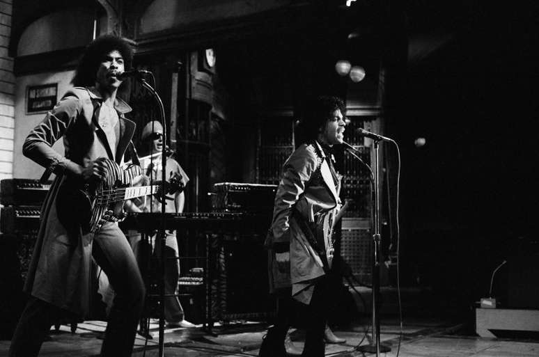 SATURDAY NIGHT LIVE -- Episode 11 -- Pictured: Musical guest Prince performs on February 21, 1981 -- Photo by: Alan Singer/NBC/NBCU Photo Bank