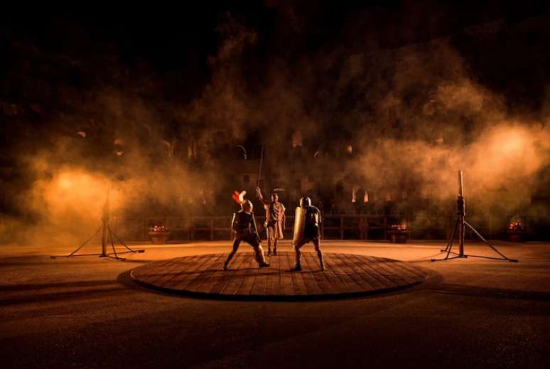 Convidados do evento poderão se enfrentar como gladiadores no interior do Coliseu