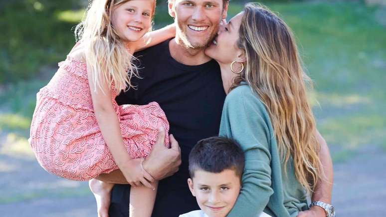 Tom Brady, Gisele B&uuml;ndchen e os filhos