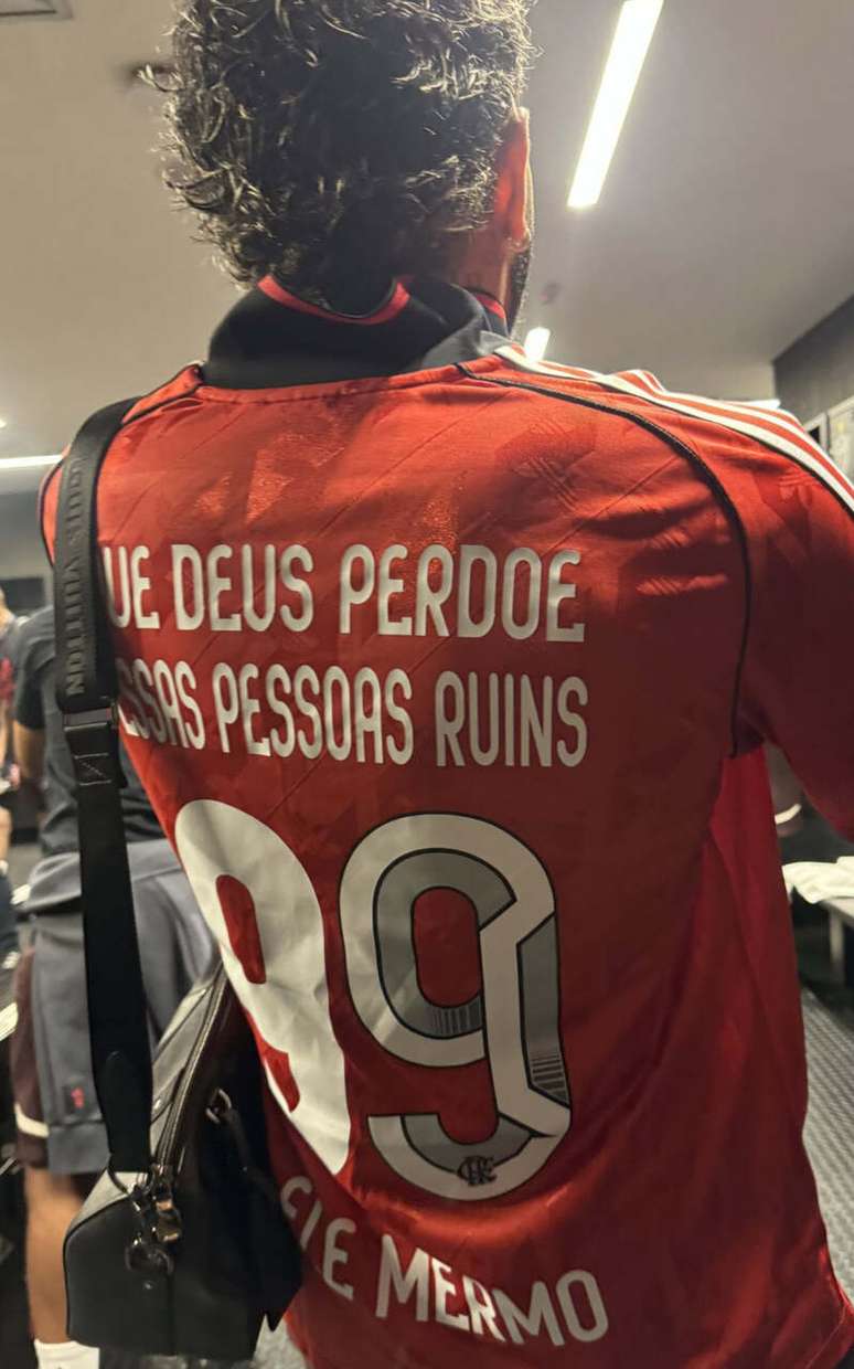 A camisa utilizada por Gabigol, do Flamengo –