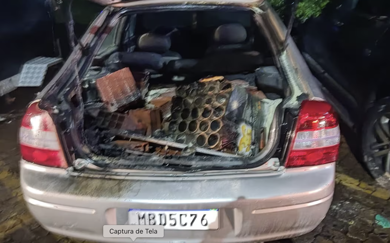 Carro que explodiu em Brasília 