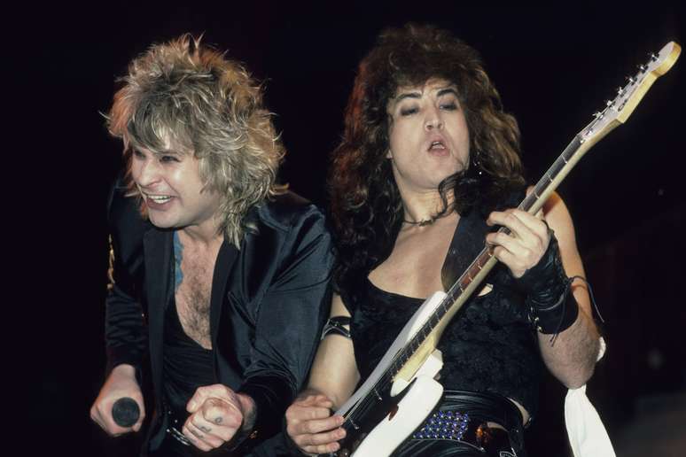 Ozzy Osbourne e Jake E. Lee em 1986 