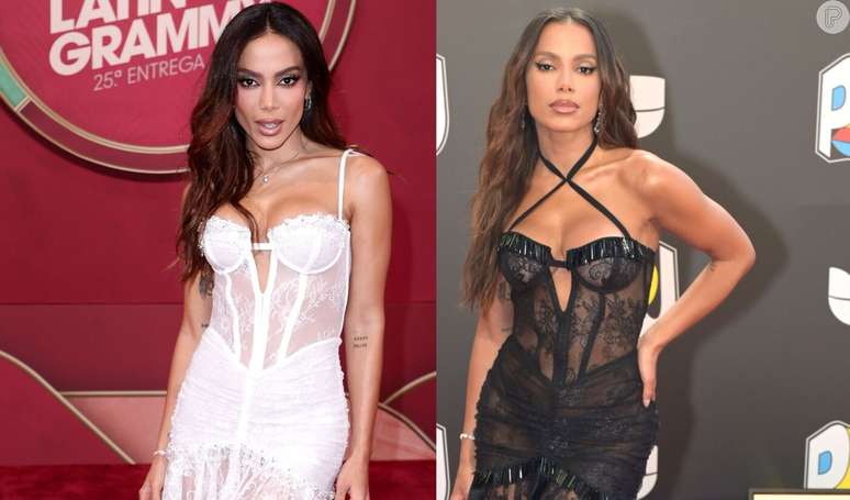 Economizou? Anitta 'reaproveita' look no Grammy Latino e web não perdoa: 'Pão-dura'.