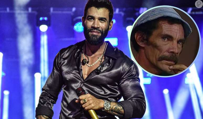 Gusttavo Lima, de novo visual, sem barba e só de bigode é comparado a personagem do 'Chaves', do SBT: 'Seu Madruga'.