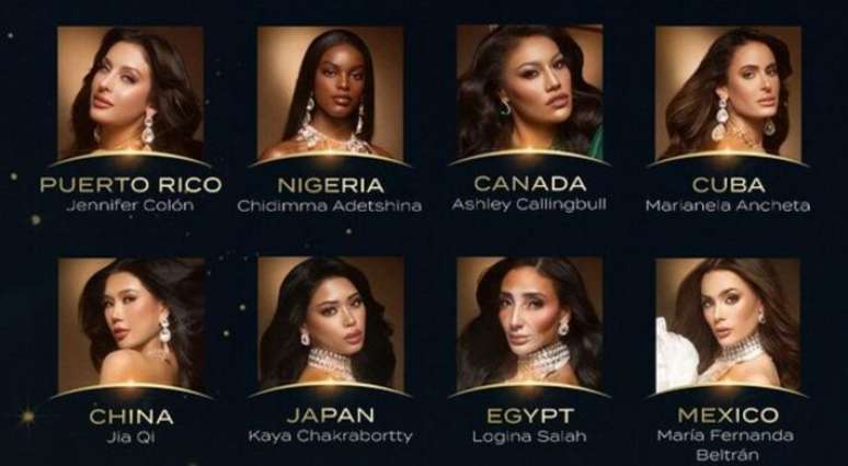 Algumas das participantes do Miss Universo 2024 classificadas ao Top 30 da competição