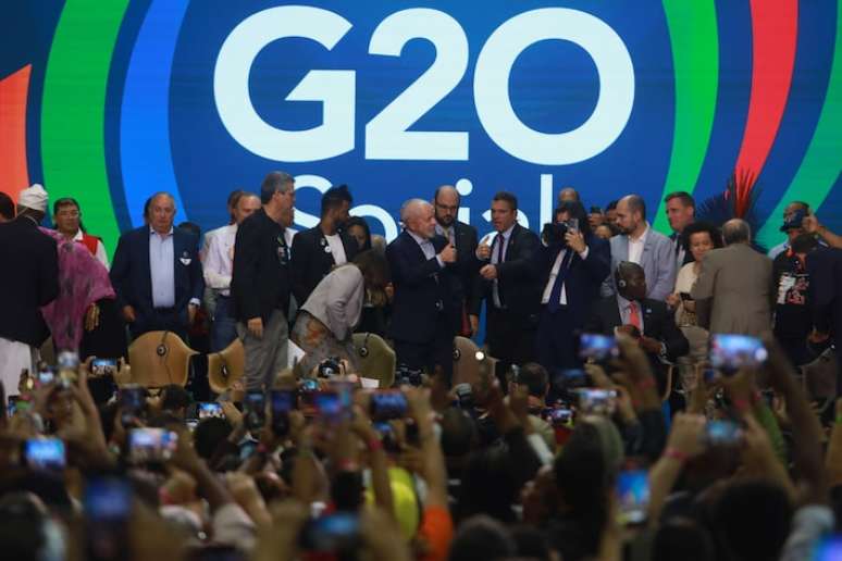 O presidente Lula participa do encerramento do G-20 Social, no Rio de Janeiro