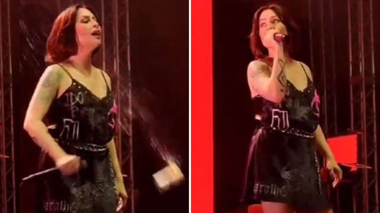 Pitty enfrenta mulher que arremessou bebida