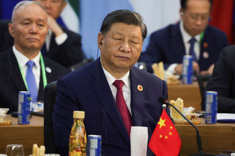 Xi Jinping, presidente da China, durante reuni&atilde;o da c&uacute;pula do G20