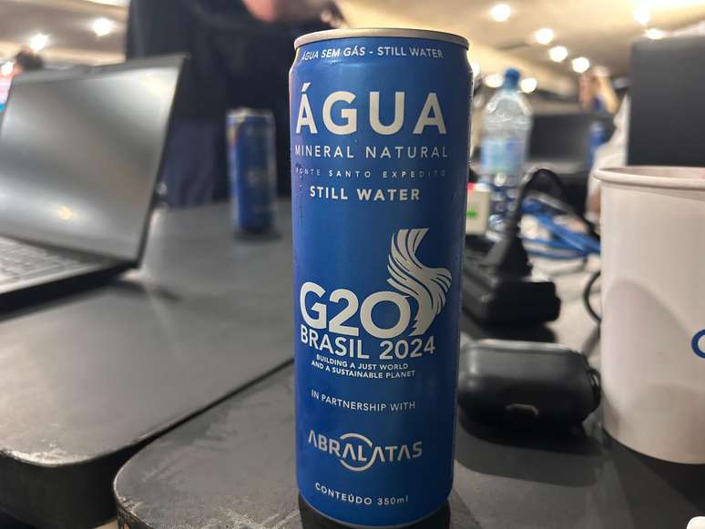 Água na sala de imprensa do G20