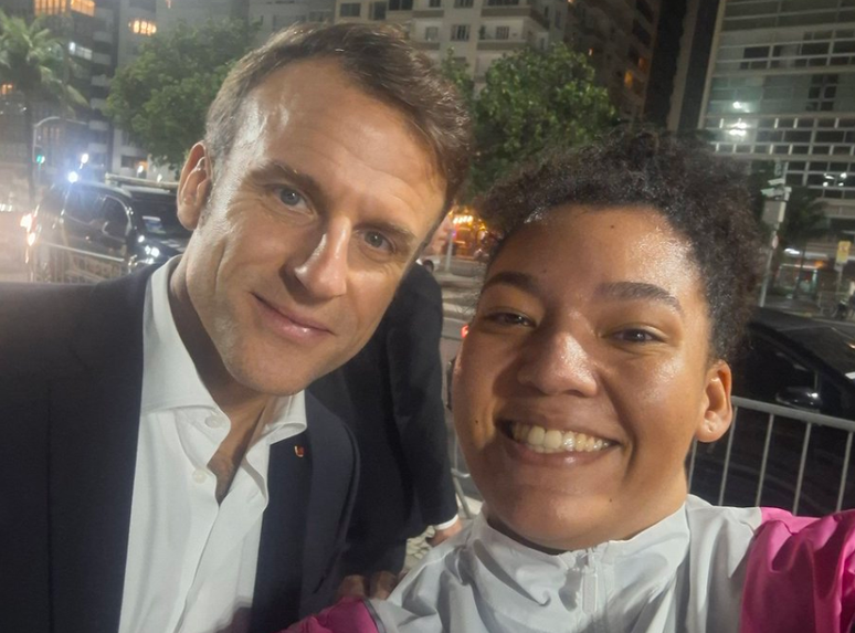 Wytoria fez selfie com Macron