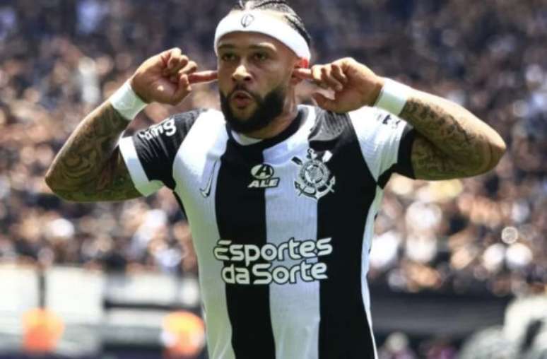 Reprodução de vídeo - Legenda: Depay comemora gol do Corinthians contra Cruzeiro