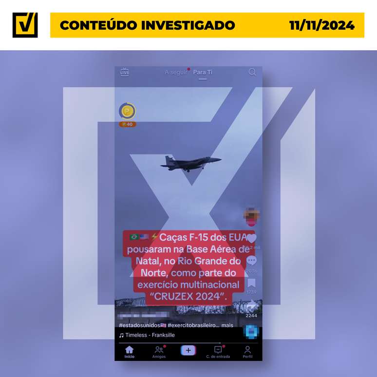 Publicação foi feito no TikTok