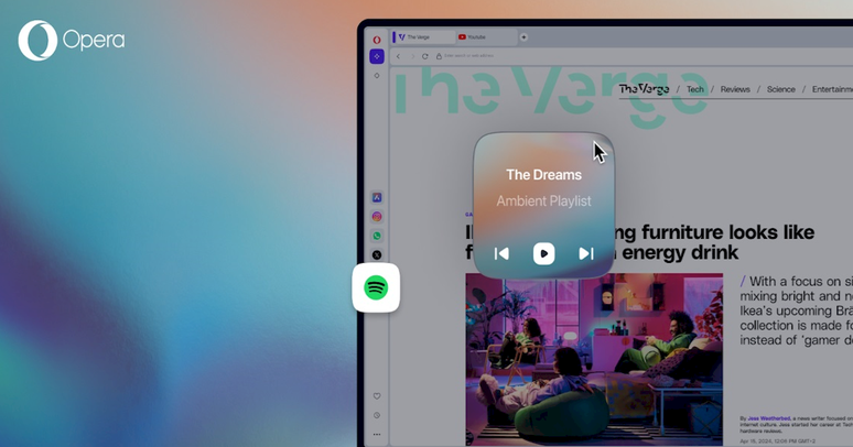 Opera e Spotify fecham parceria musical para player de música em navegador