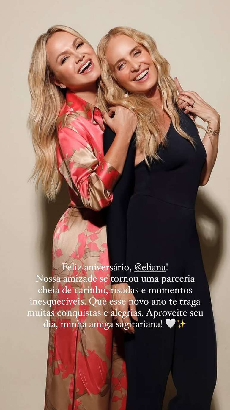 Eliana e Angélica em story - Reprodução/Instagram