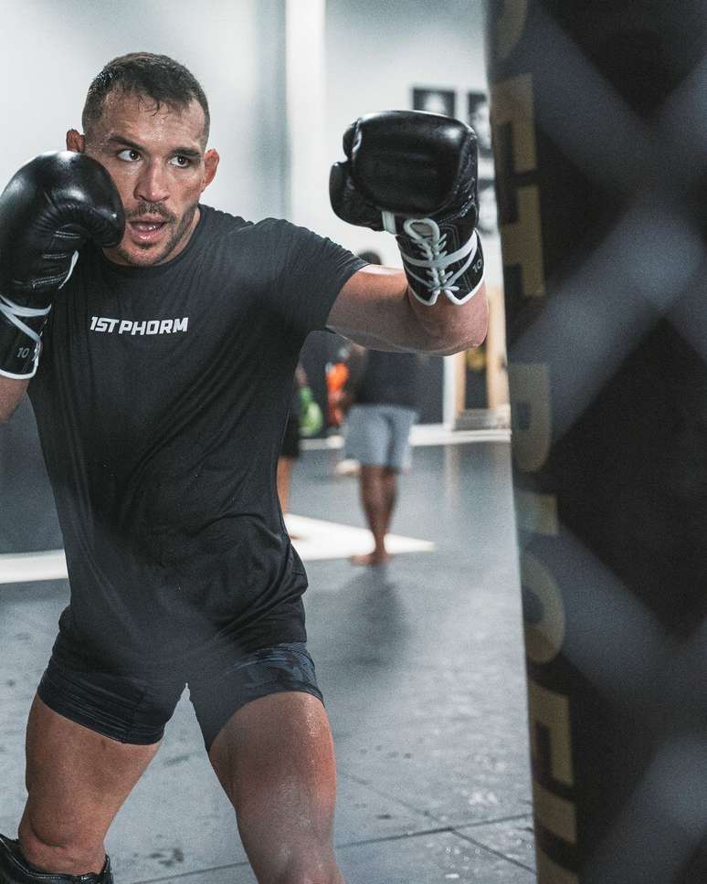 Michael Chandler em treino 