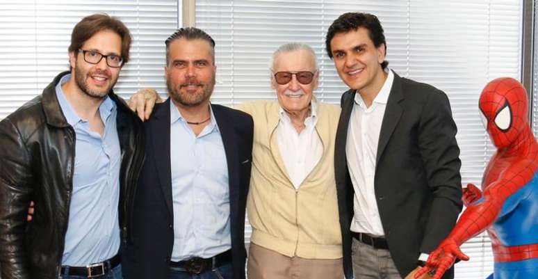 Terry Dougas, Frederico Lapenda, Stan Lee e Gabriel Chalita