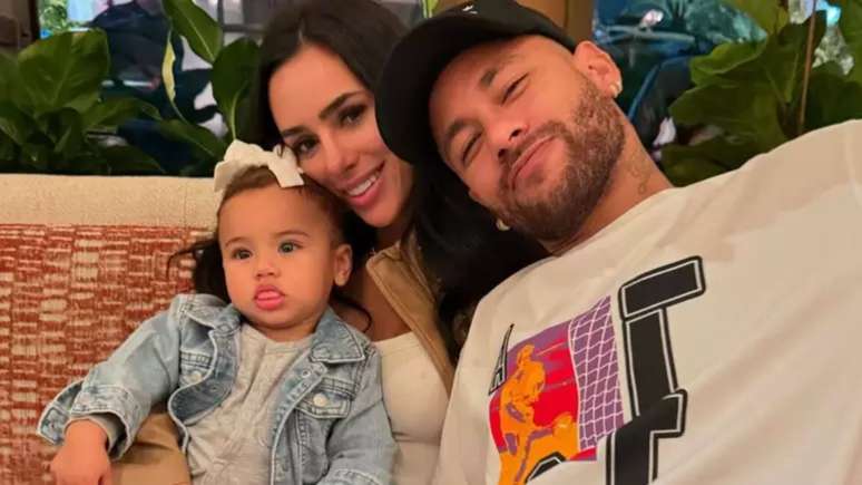 Bruna Biancardi e Neymar com a filha, Mavie