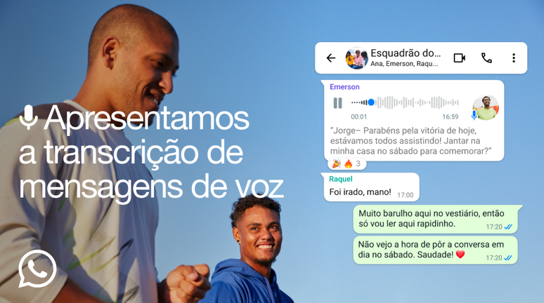 Transcrição de mensagens de voz chega ao WhatsApp