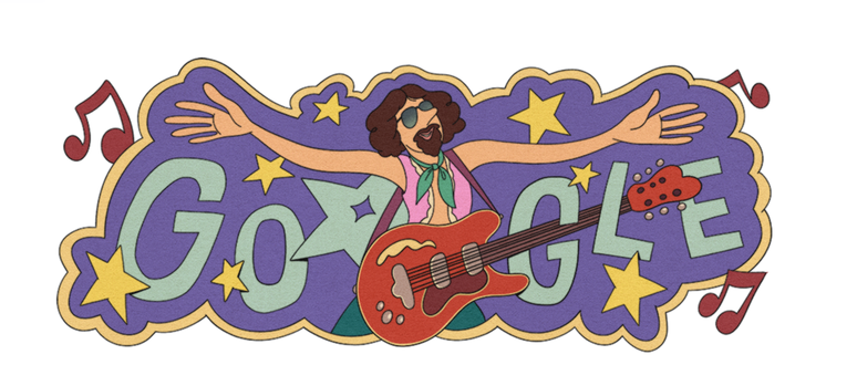 Doodle, homenagem do Google a personalidades, para Raul Seixas