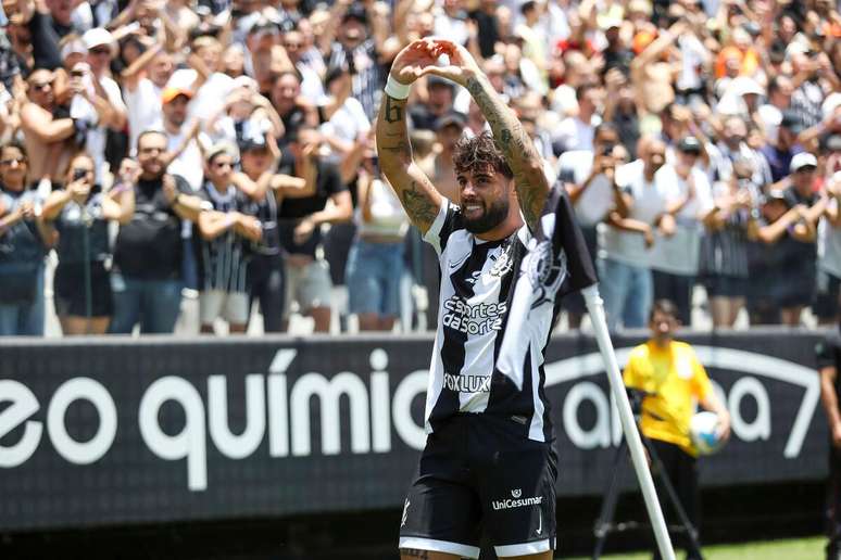 Yuri Alberto (Corinthians) comemorando seu gol contra o Cruzeiro, no dia 20.11.2024 