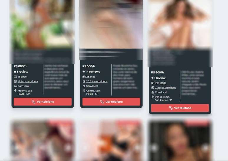 O primeiro clique no site da Fatal Model leva a imagens explícitas