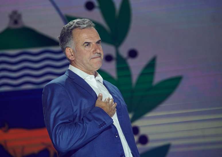 Yamand&uacute; Orsi comemora vit&oacute;ria nas elei&ccedil;&otilde;es presidenciais no Uruguai. 