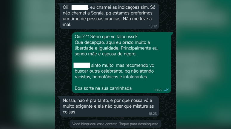 Cerimonialista de SP é rejeitada por noiva por ser negra: ‘Preferimos um time de pessoas brancas’