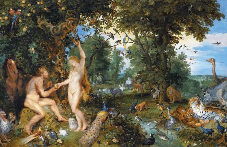 O Jardim do Éden, em pintura de Pieter Paul Rubens, feita por volta de 1615