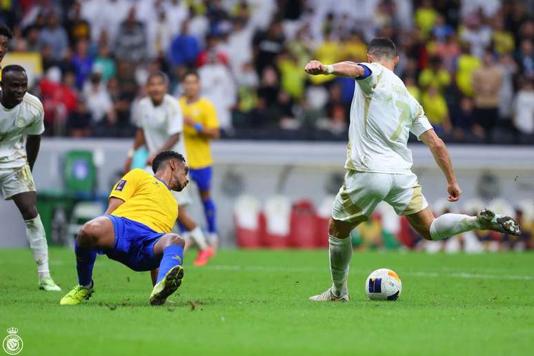 Cristiano Ronaldo marcou duas vezes na vitória do Al Nassr contra o Al Gharafa, do Qatar –