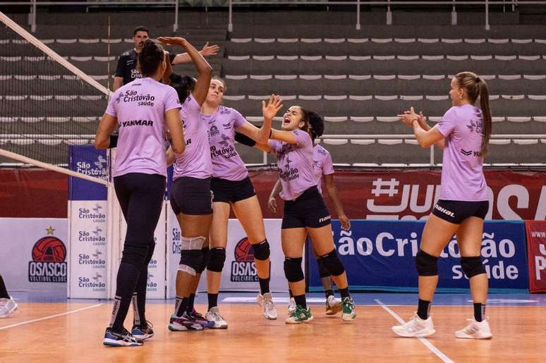 Treino do Osasco antes de enfrentar o Brusque na Superliga