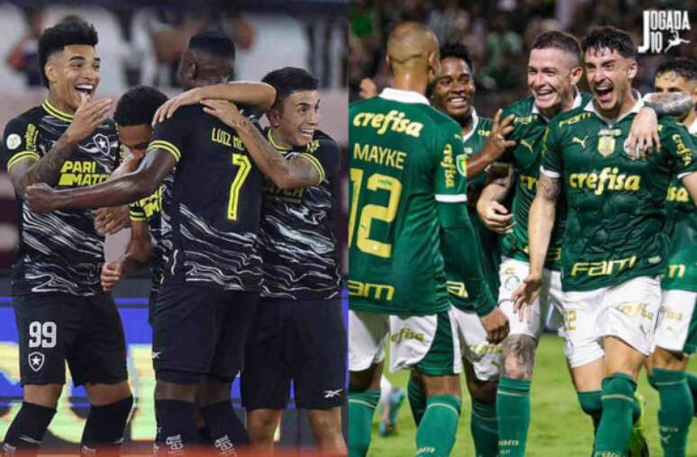 Fotos: Vitor Silva/Botafogo Divulgação/Palmeiras - Legenda: Palmeiras e Botafogo fazem final antecipada do Brasileirão