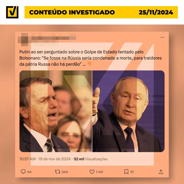 Conteúdo satírico foi postado no X