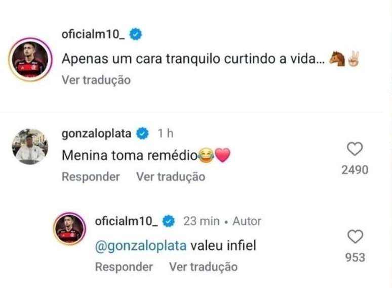 Dupla do Flamengo brinca com pol&ecirc;micas nas redes sociais &ndash;