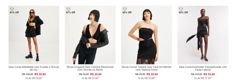 Promoções no site da Renner