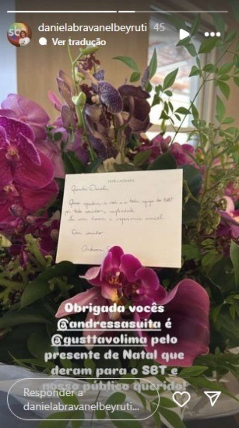 Andressa Suita presenteia filhas de Silvio Santos (Reprodução/Instagram)