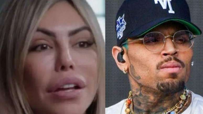 Liziane Gutierrez, Chris Brown (Reprodução/Divulgação)