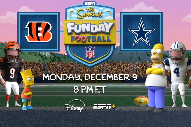 “The Simpsons Funday Football” une comédia e esportes ao vivo, com participações especiais e muitas confusões hilárias 