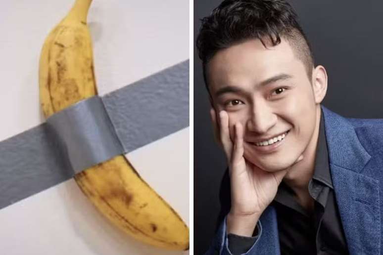 Justin Sun comprou obra de arte e comeu banana