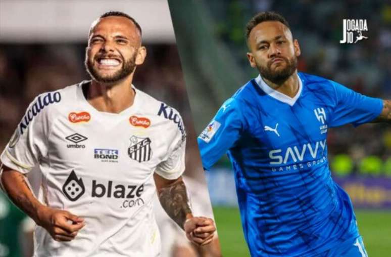 Fotos: Divulgação/Santos; Divulgação/Al Hilal - Legenda: Será? Guilherme disse que Neymar prometeu retorno ao Peixe