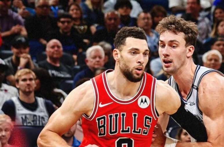 Reprodução / X - Legenda: Zach LaVine, jogador do Bulls