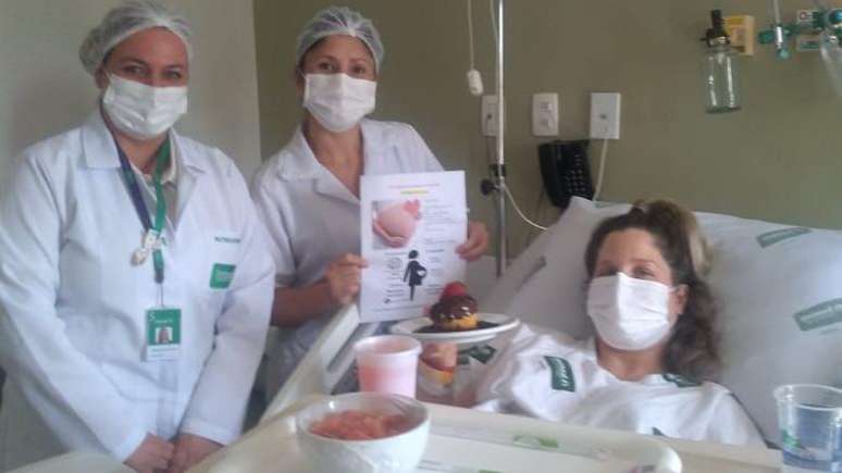 Fernanda Schreiber Ramos Pereira quando foi internada no hospital em Porto Alegre