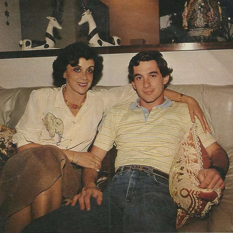 Neyde Senna com o filho, Ayrton