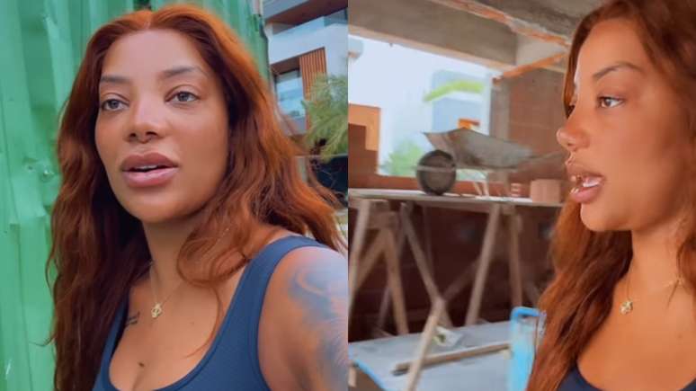 Ludmilla exibiu a obra de sua nova mansão